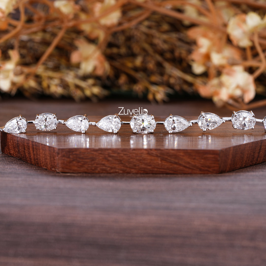 Pear Oval Tennis Bracelet