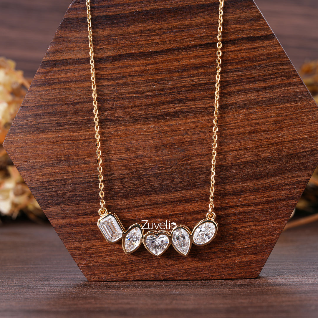 5 Diamond Pendant Necklace